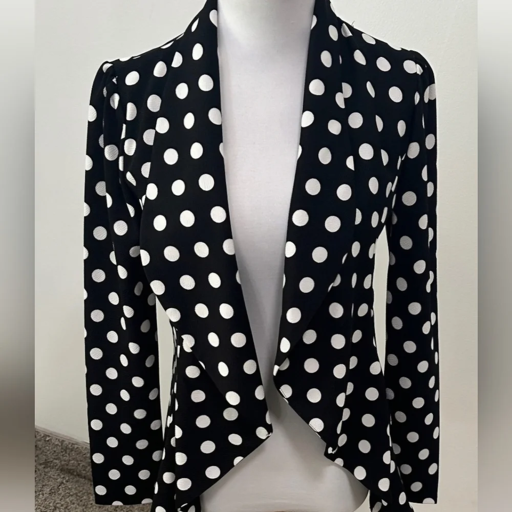 Stylish MOA USA Polka Dot Blazer Size Small - Picture 3 of 6